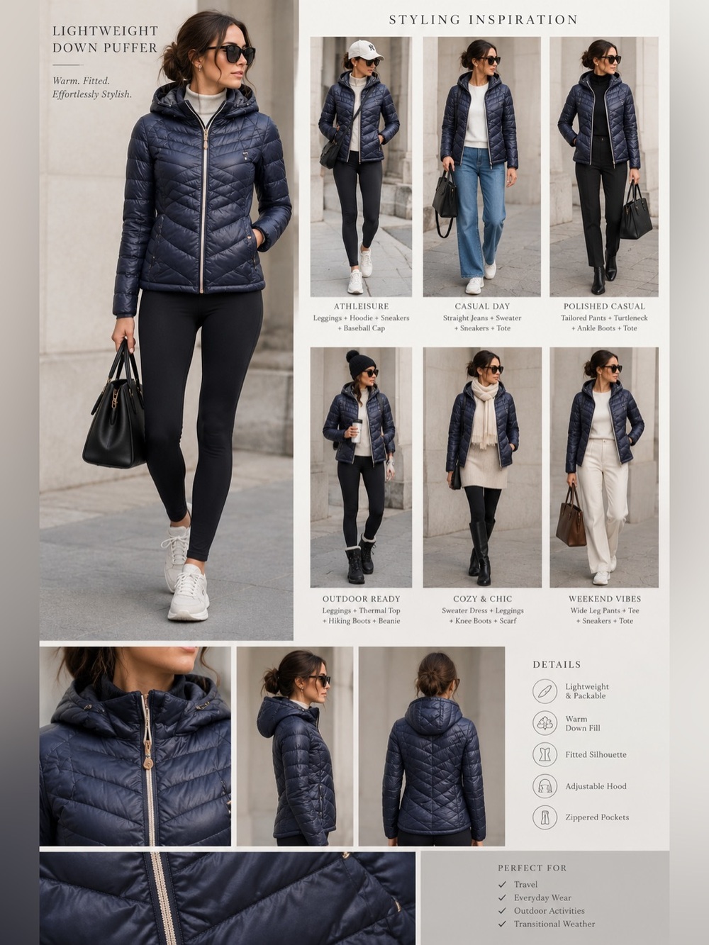 Light goose down parka from Laura